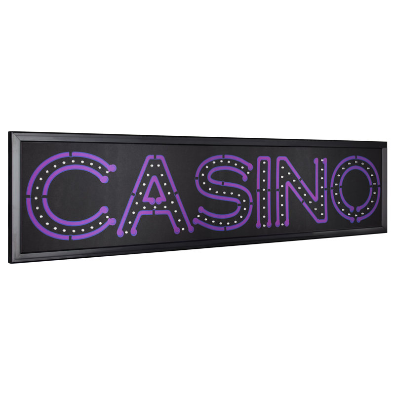 Trinx Casino LED Marquee Sign - 9.75" x 40" x 0.75"