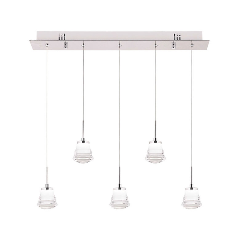 Luminaire suspendu 5 lumières à DEL pour îlot de cuisine