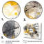«Yellow and Gray Beyond the Canvas II», reproduction de toile tendue 3 pièces-1174821045