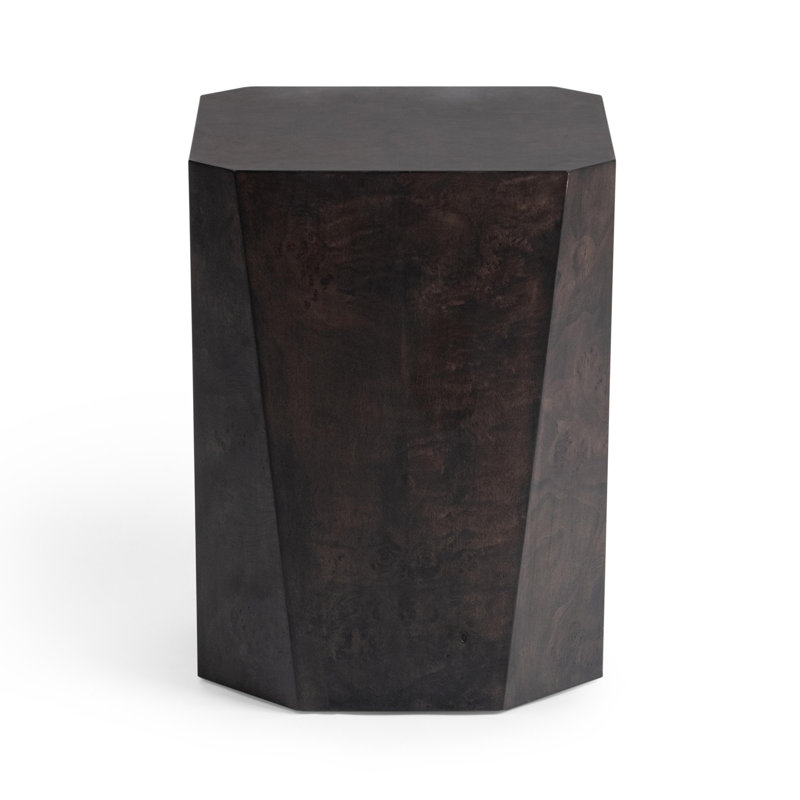 Avena Wood End Table, Brown