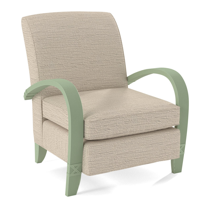 Vero Armchair, White Sugar Performance; 0863-91, Celery