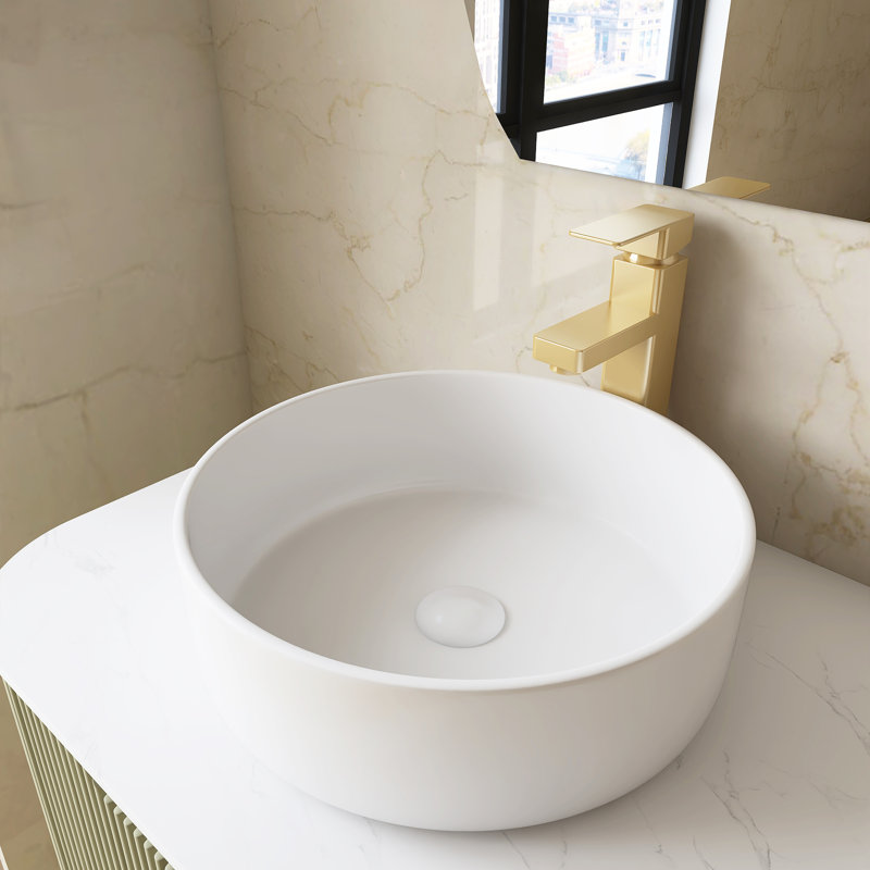 Meuble-lavabo flottant mural 24 po avec lavabo, Vert clair