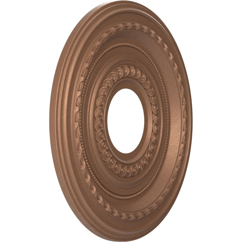 Cole Thermoformed PVC Ceiling Medallion, 13" H x 13" W x 0.75" D, Aged Copper