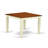 7 Piece Kitchen Table & Chairs Set Consist of a Rectangle Dining Room Table with Butterfly Leaf and 6 Dining Chairs, Buttermilk & Cherry-112321430-112321424-112321436