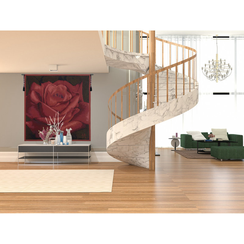 Rose Loom Woven Cotton Blend Wall Hanging