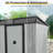 6Ft X 5Ft Outdoor Metal Storage With Transparent Plate And Foundation For Backyard Garden Patio-112433115