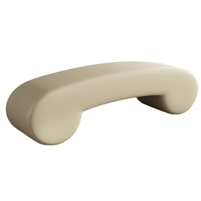 Tierone Leather Match Upholstered Bench by Orren Ellis