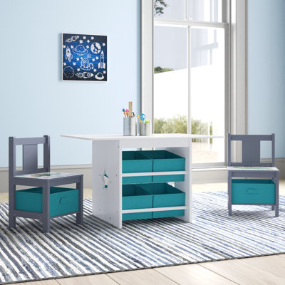 Laroche Rectangular Preschool Table and Chairs Set by Viv + Rae