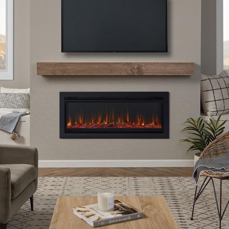 Wall-Mount or Recessed Electric Fireplace by Real Flame, 21.7" H x 49" W x 5.2" D