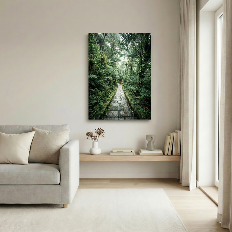 Ensemble de 1 tableau sur toile « Chemin forestier », 30"H x 20"W, Wrapped Canvas