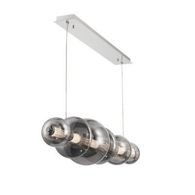 Atomo 1 Light Chandelier with Glass