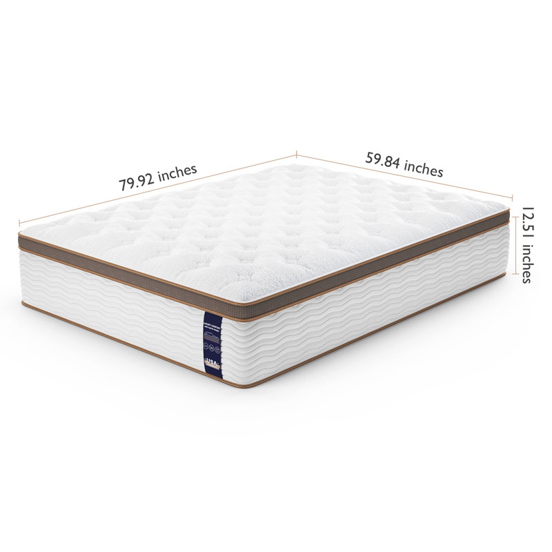 Bedstory 7-Layer Hybrid Mattress with Pocketed Coils & Dual-Zone Support - Cooling Gel Memory Foam, Certified, No Fiberglass