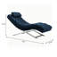 Chaise longue simple en suède en forme de S-47137349-47137350
