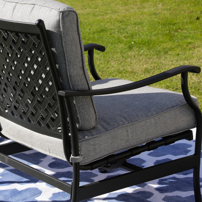 Gaitan 6 - Person Patio Conversation Set with Cushions, Gray