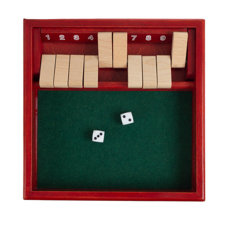 Ensemble de jeu en bois Shut the Box, 10
