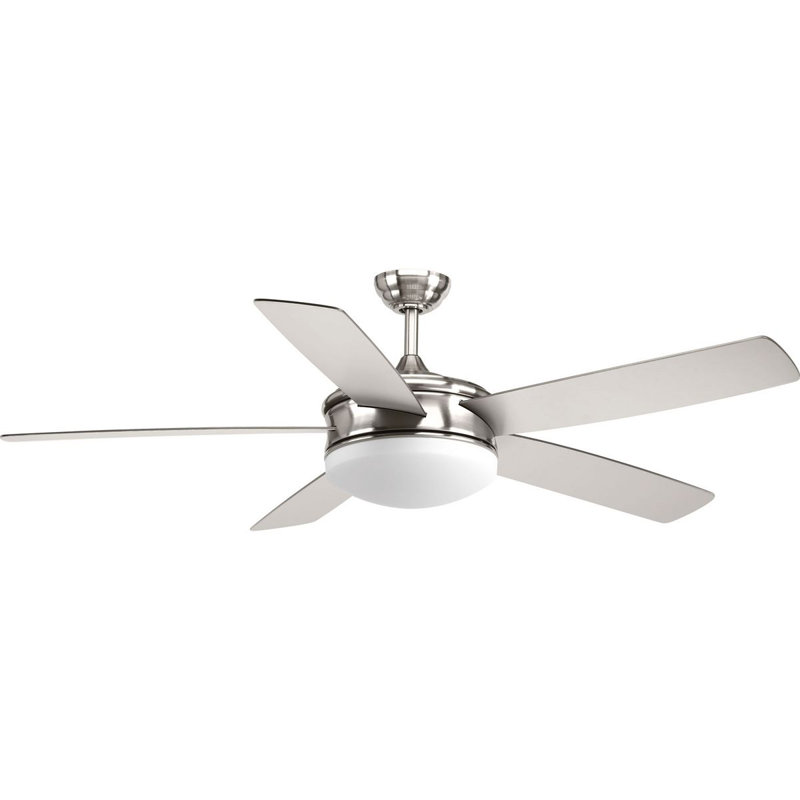 Fresno 60'' Ceiling Fan with LED Lights, Brushed Nickel with Silver Blades