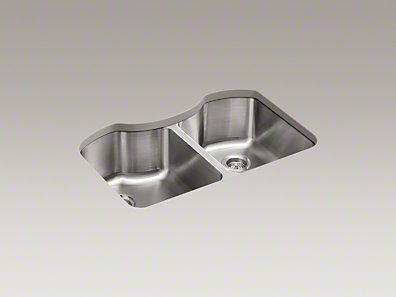 Greenwich 32" L x 20.25" W Double Basin Undermount Kitchen Sink with Sink Grid