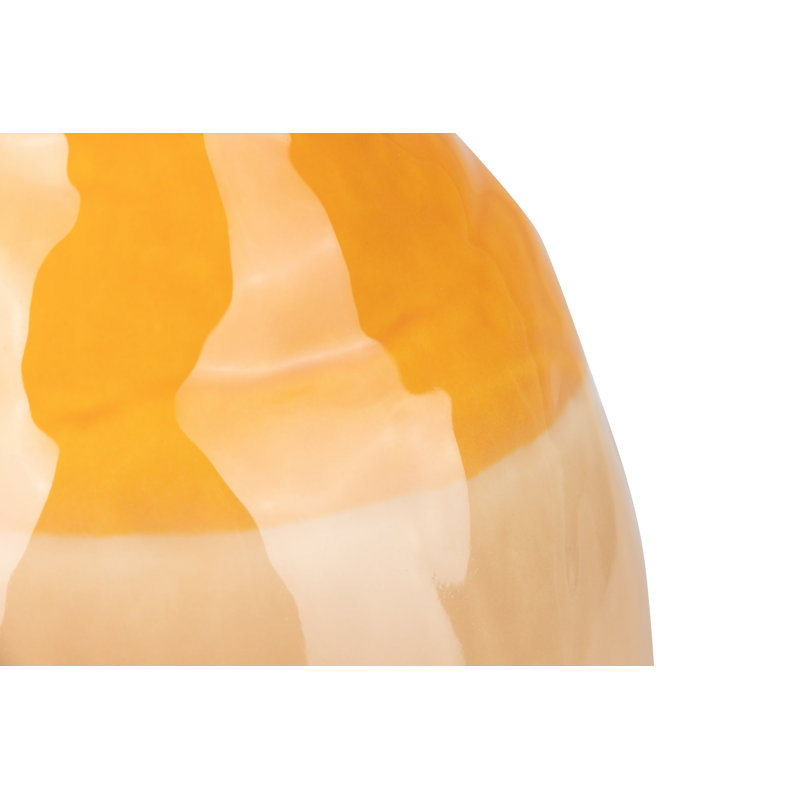 Ceramic Vase 20x20x38 Cm, White/Yellow