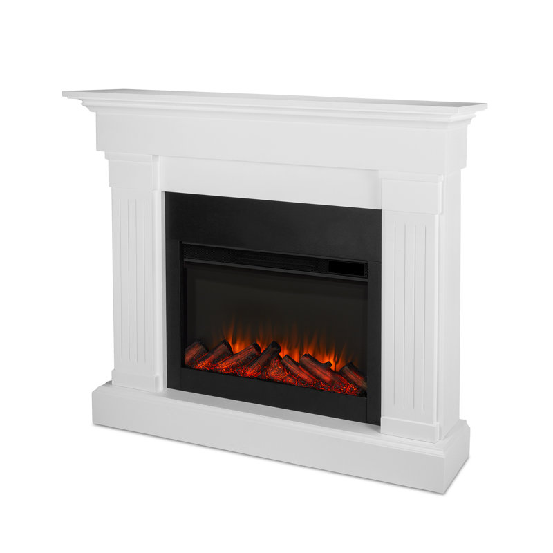 Crawford 47" Slim Electric Fireplace by Real Flame, White