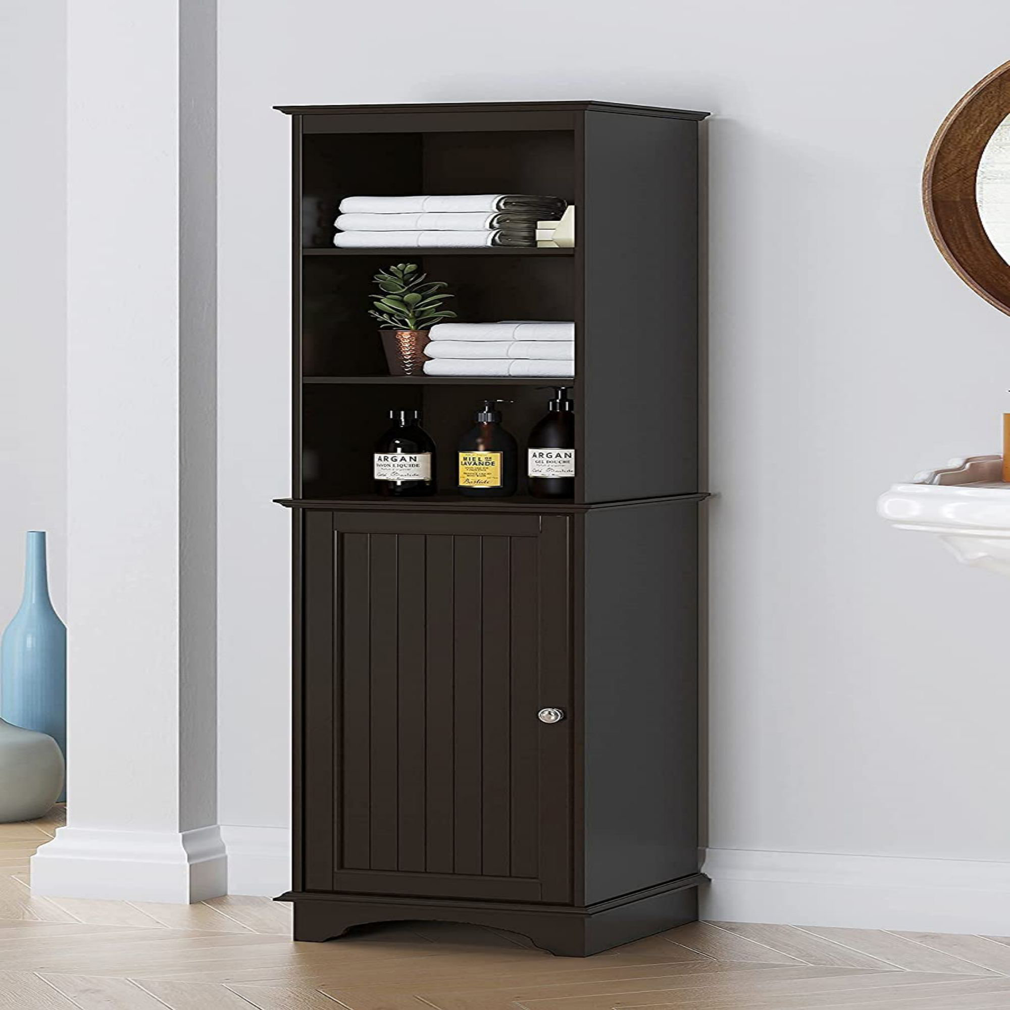 Spirich Home Bathroom Freestanding Storage Cabinet with Two Tier