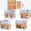 Étagère de bureau extensible avec étagère de rangement de bureau et de rangement pour fournitures de bureau, cuisine et salle de bain (brun, 13,2 po à 24,4 po)