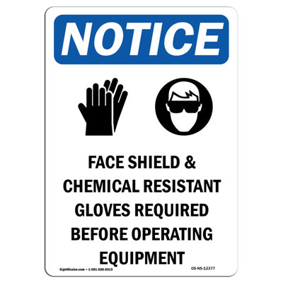 Face Shield & Chemical Sign