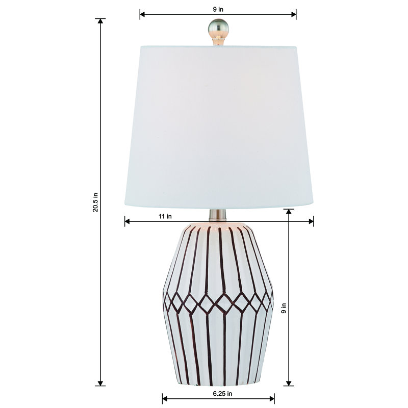 Ensemble de 2 lampes de table en céramique Emma