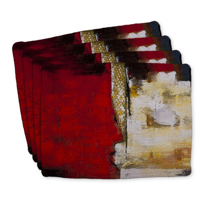 Braided Polyester Placemats Set of 4 - Abstract Industrial Art