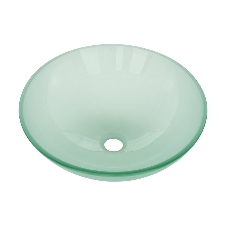 Lavabo vasque en verre Cascade 16,5 avec robinet, Givré