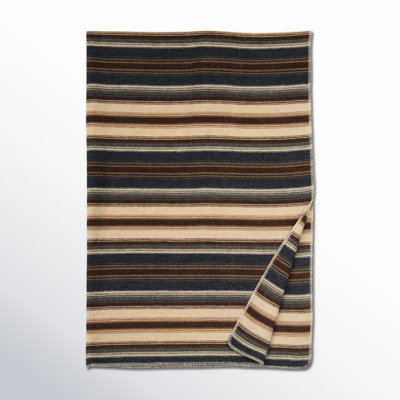 Wooded River Cadillac Ranch Wool Throw Blanket