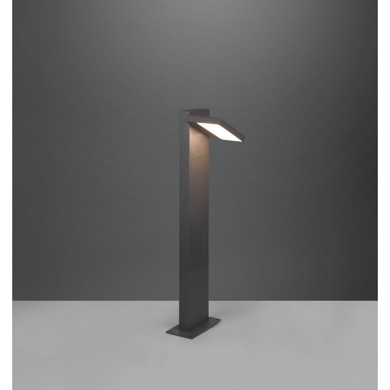 Aariya Anthracite Solar Powered Integrated LED, 50cm H x 15cm W x 14.8cm D