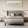 Hilbert Upholstered Low Profile Platform Bed Frame with Headboard