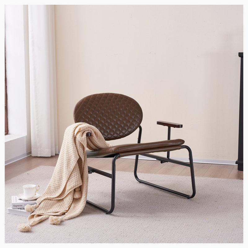 Fauteuil de 30,91 po de largeur Terence, Marron foncé