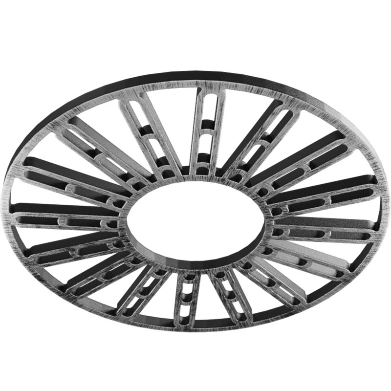 Médaillon de plafond en PVC de qualité architecturale Hale, H 16 po x l 16 po x P 0,5 po, Étain antique
