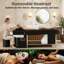 Lit de shampooing pour spa avec circulation de vapeur et d'eau, luminothérapie 7 couleurs, table de massage en mousse à mémoire de forme avec bol à shampooing, équipement de spa tout-en-un et lit pour le visage