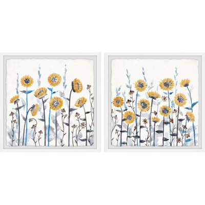 " Yellow Spring Flowers " by Marmont Hill 2 - Pieces Painting Print
