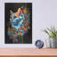  'Cat Portrait - Graffiti Style' by Rey Klimt Metal Wall Art, 12" x 16"-890354882