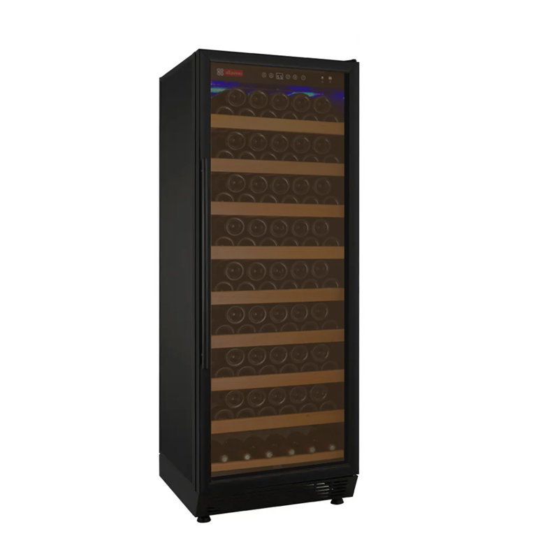 Allavino Vite Series 99 Bottle Single Zone Freestanding Wine Cooler Refrigerator with Black Door - Right Hinge