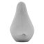 Très grande sculpture abstraite texturée grise 22 po Avery (tête haute)-65888386-70561695