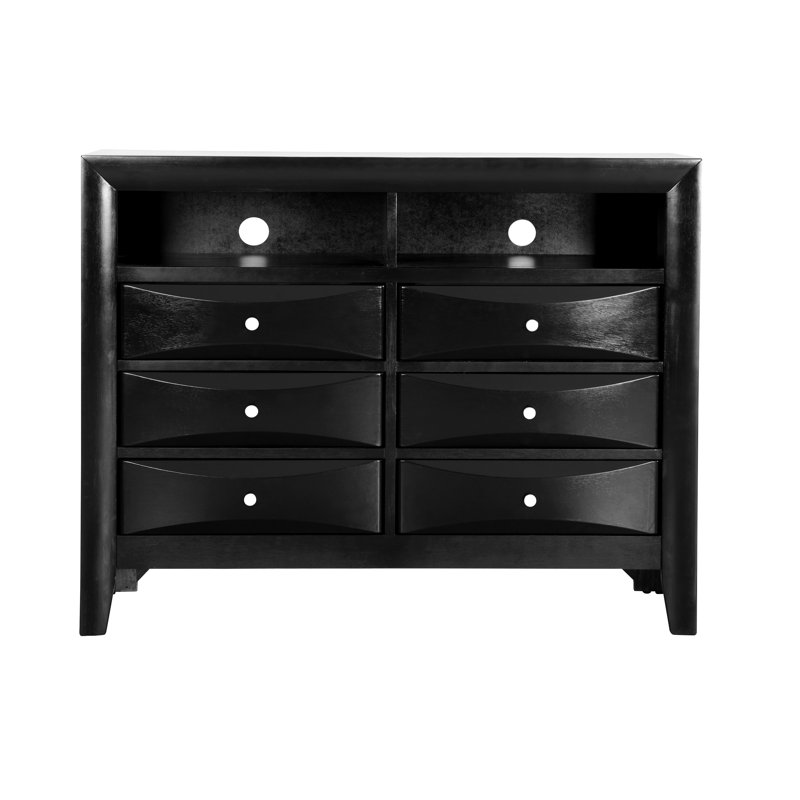 Meuble télé avec comptoir ouvert TV2, Noir