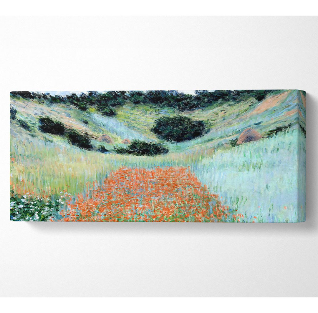 Monet Mohnfeld in der Nähe von Giverny - Kunstdrucke auf Leinwand