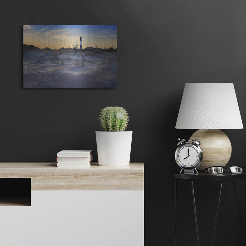 Mur en métal Breakwater Bay «Sunset On Fire Island» par Rick Berk, H 16 po x l 24 po
