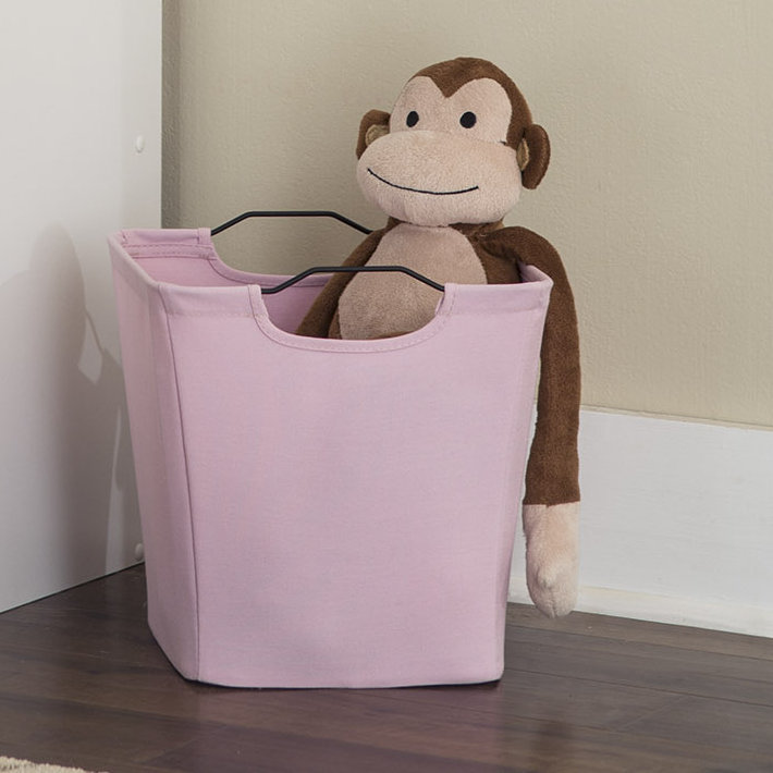 Cubeicals Wire Frame Handle Storage Bin, Light Pink
