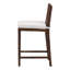 Tabouret de comptoir Bali et Pari Sofia en rotin avec structure en bois d'acajou