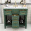 Ensemble de meuble-lavabo autoportant avec lavabo en céramique et armoire de rangement 36 po Liburd-437014072
