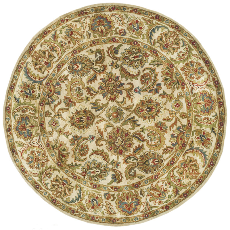 Carnasheeran Hand Tufted Wool Oriental Rug, Round 6'