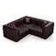 Canapé modulaire moderne, capitonné à la main avec des coussins, personnalisable pour le salon
