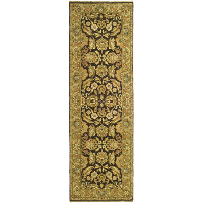Tapis oriental brun en laine Stiles