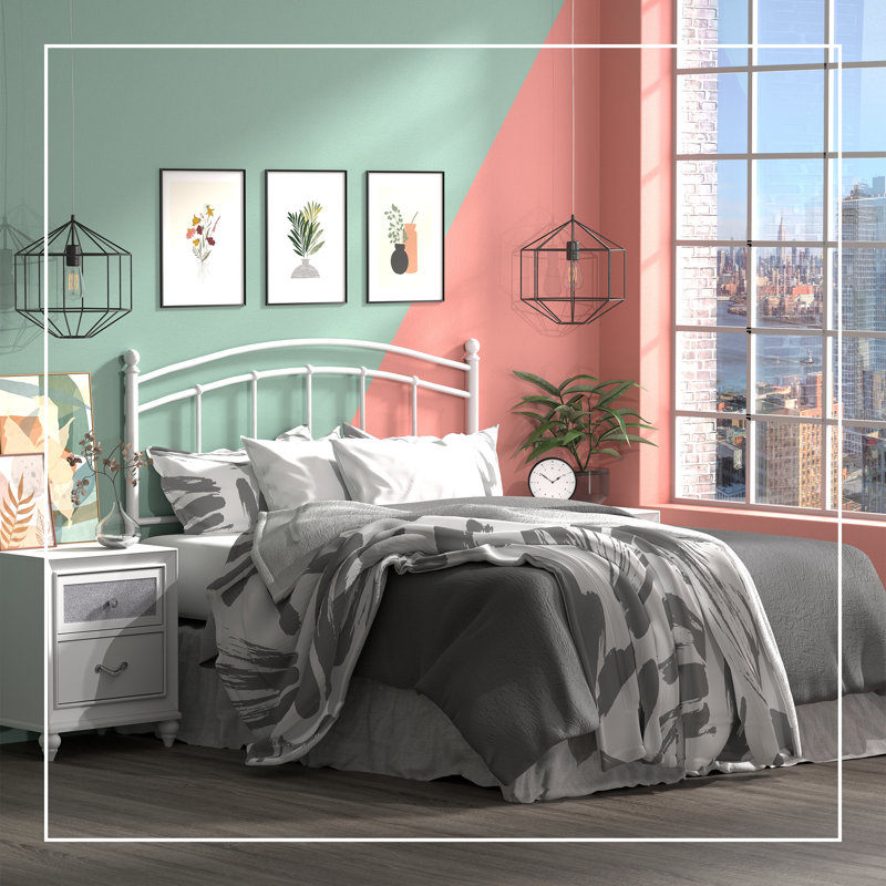Bouton Headboard, Full/Double, Matte White