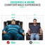 Fauteuil inclinable à bascule pivotant large en similicuir avec chaleur et masseur